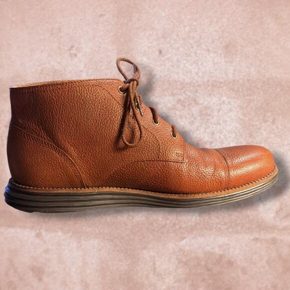 Men\'s 8.5 COLE HAAN Brown Leather OriginalGrand Chukka Boots (Style #C23429) EUC main image 14